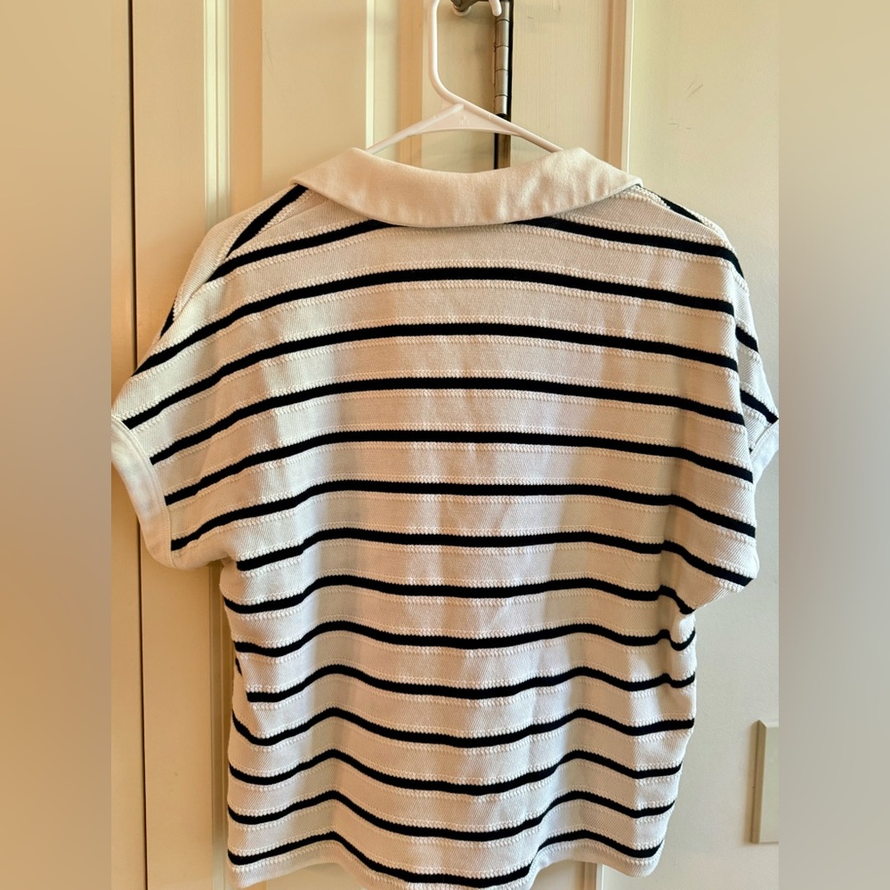 Madewell Relaxed V-Neck Polo Shirt Size XS 🖤🖤🖤 - Picture 6 of 9
